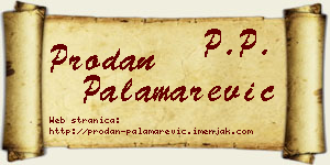 Prodan Palamarević vizit kartica